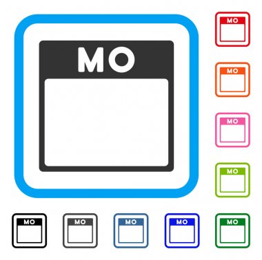 Pazartesi takvim sayfası simgesini çerçeveli.