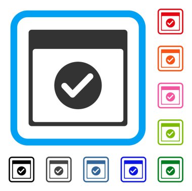 Ok takvim günü çerçeveli simgesi