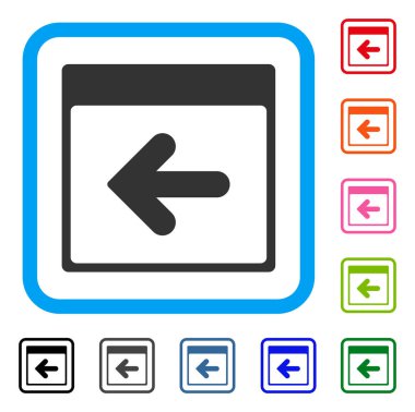 Önceki takvim günü simgesi çerçeveli