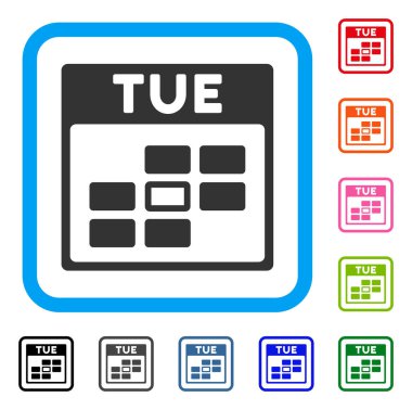 Salı Takvim kılavuzu simgesini çerçeveli.