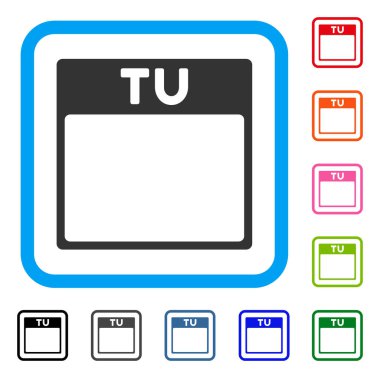 Salı takvim sayfası simgesini çerçeveli.