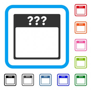 Bilinmeyen takvim sayfası simgesini çerçeveli