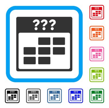 Bilinmeyen ay Takvim kılavuzu simgesini çerçeveli