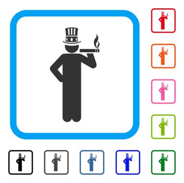 Amerikan kapitalist çerçeveli simgesi