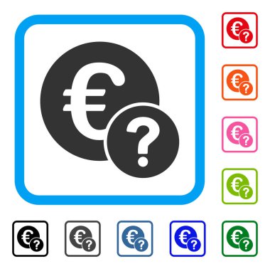 Euro durum simgesi çerçeveli