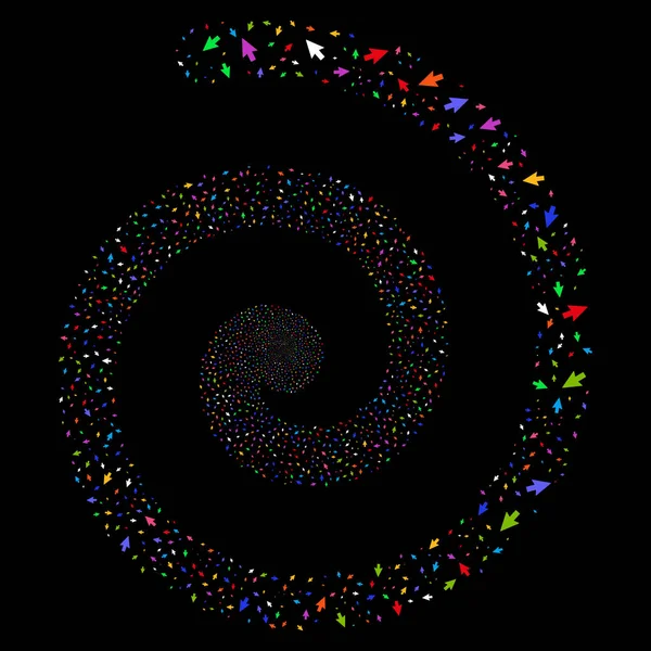 Souris Curseur feux d'artifice Spirale — Image vectorielle