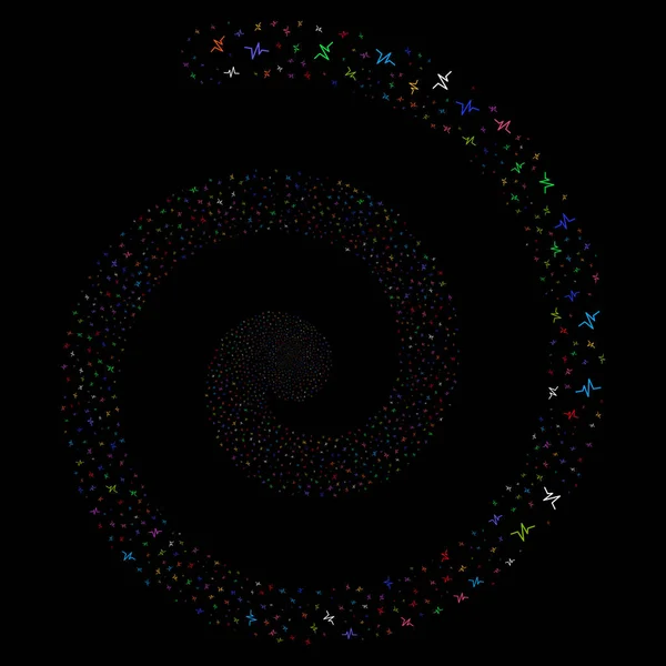 Pulse feux d'artifice Spirale — Image vectorielle