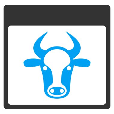 İnek sayfa düz vektör simgesi