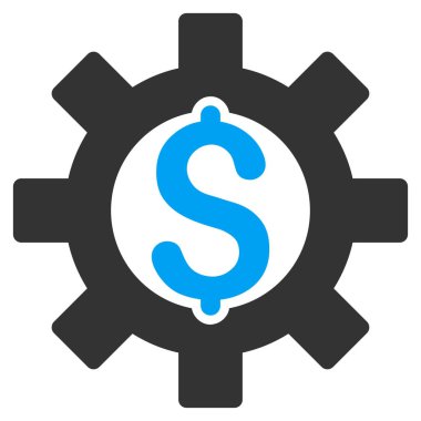 Finansal kalkınma düz vektör simgesi