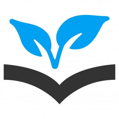 Flora bilgi düz vektör simgesi