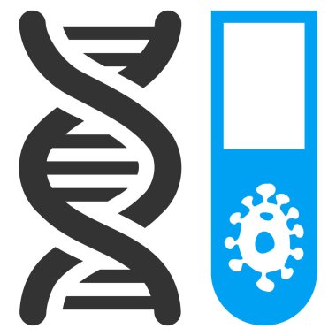 Hitech Mikrobiyoloji düz vektör simgesi