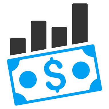 Para grafikler düz vektör simgesi