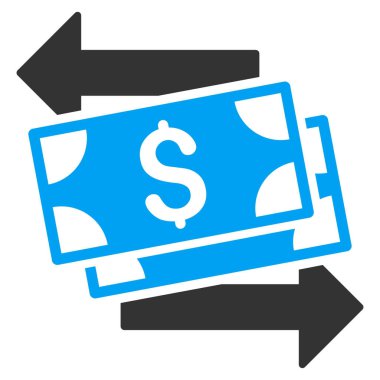 Para Döviz düz vektör simgesi