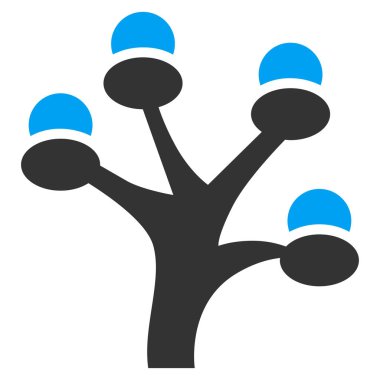 Para ağacı düz vektör simgesi