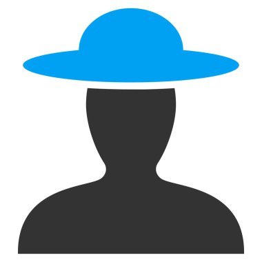 Çiftçi kişi düz vektör simgesi