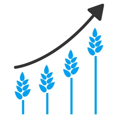 Grafik düz vektör simgesi büyüyen buğday