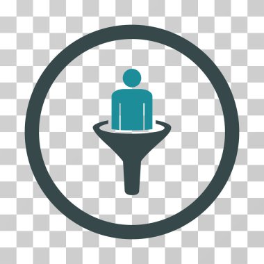 İstemci huni vektör simgesi