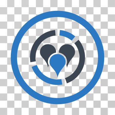 Geo diyagramı vektör simgesi