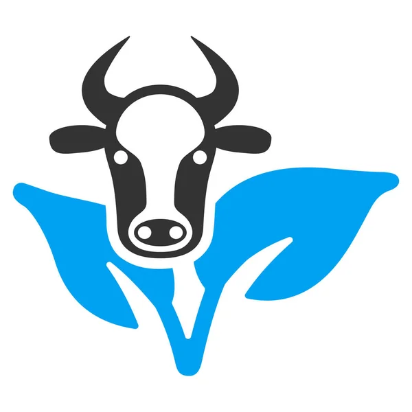 Bull och växt platt vektor-ikonen — Stock vektor