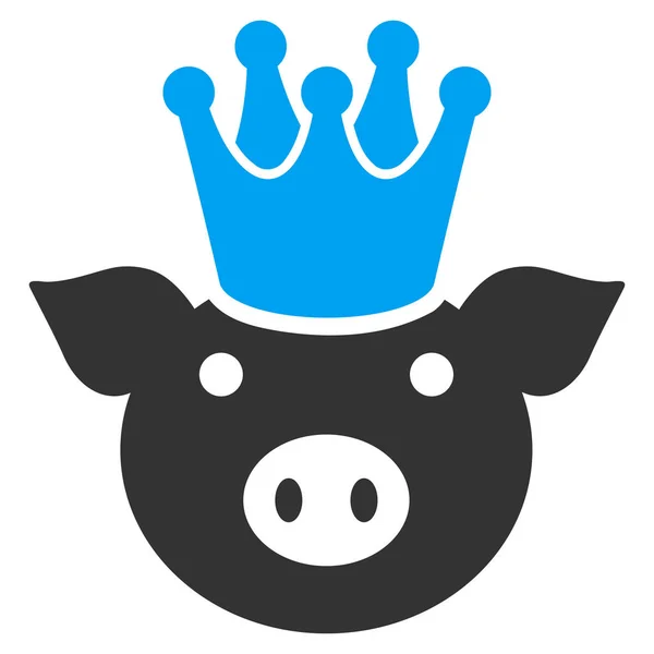 Rei porco plana vetor ícone — Vetor de Stock