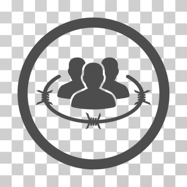 Konsantrasyon kampı vektör simgesi