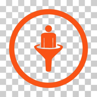 İstemci huni vektör simgesi