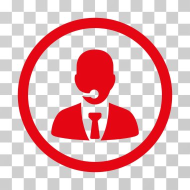 Çağrı merkezi operatör vektör simgesi