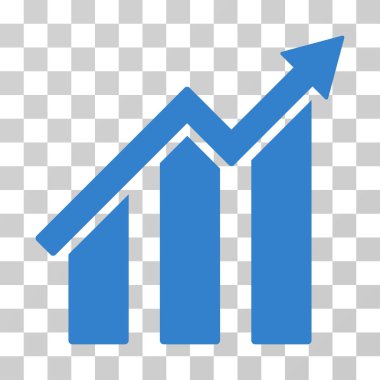 Büyüme grafik vektör simgesi