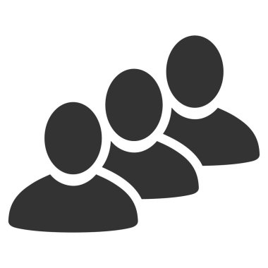 Müşteri sıra düz simgesi