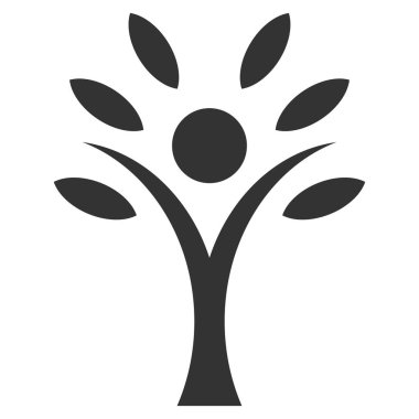 Eco adam düz simgesi