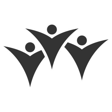 Gelecek insanlar grup düz simgesi