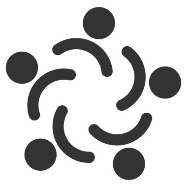 İnsanlar birlik düz simgesi