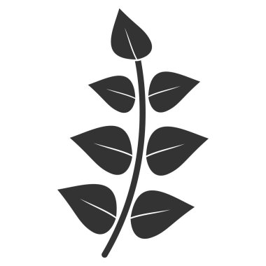 Yaprak şube düz simgesi