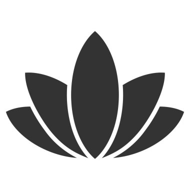 Lotus çiçeği düz simgesi