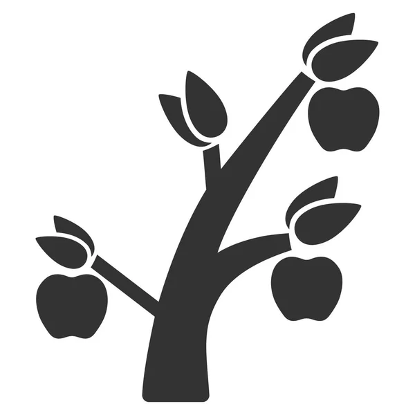 Apple Tree Flat Icon — Stock Vector