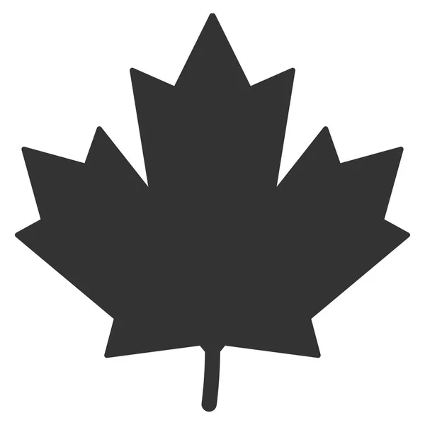 Maple leaf platte pictogram — Stockvector