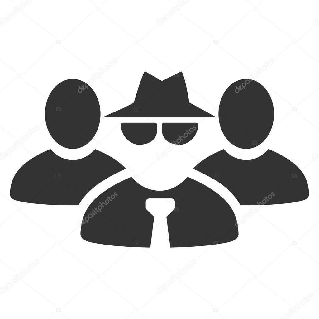 Mafia People Group Flat Icon