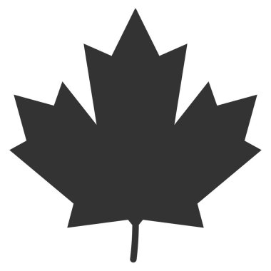 akçaağaç yaprağı düz simgesi