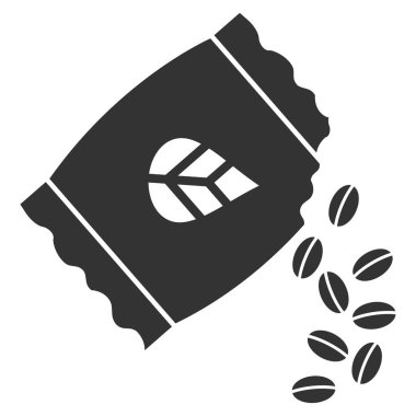 Tohum paket düz simgesi ekmek