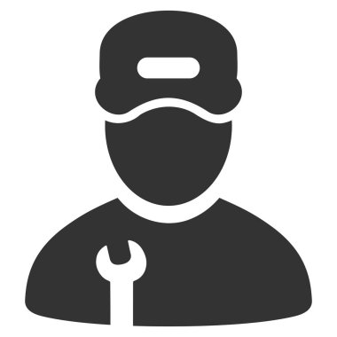 Tamirci düz simgesi