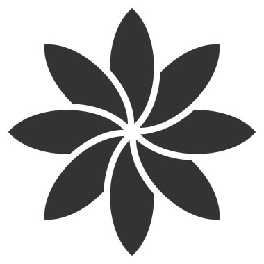 Soyut çiçek düz simgesi