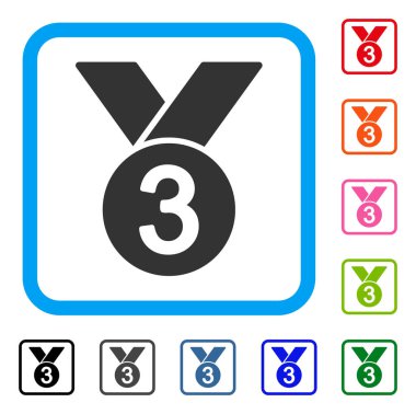 Bronz madalya simgesi çerçeveli