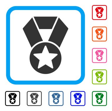 Şampiyon madalya simgesi çerçeveli