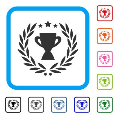 Zafer amblem simgesi çerçeveli