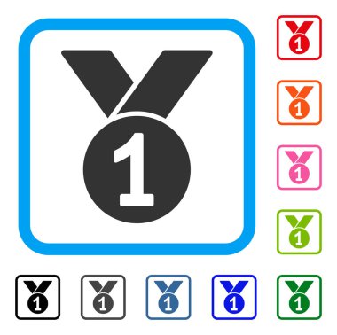 Altın madalya simgesi çerçeveli