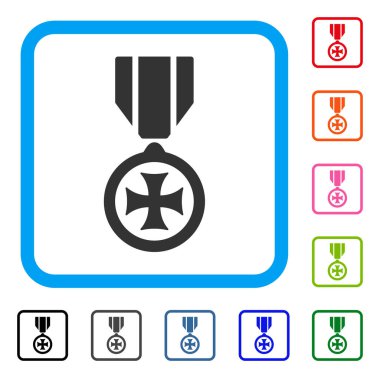 Malta haçı simgesi çerçeveli