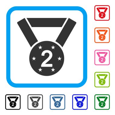 İkinci madalya simgesi çerçeveli