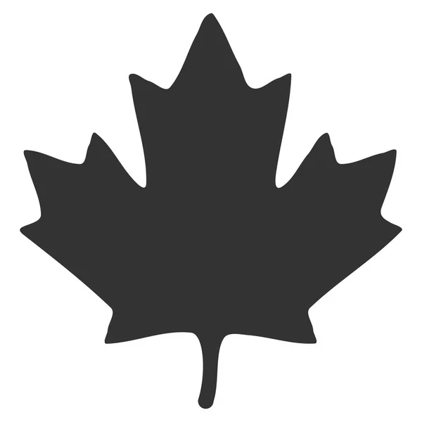 Maple leaf platte pictogram — Stockvector