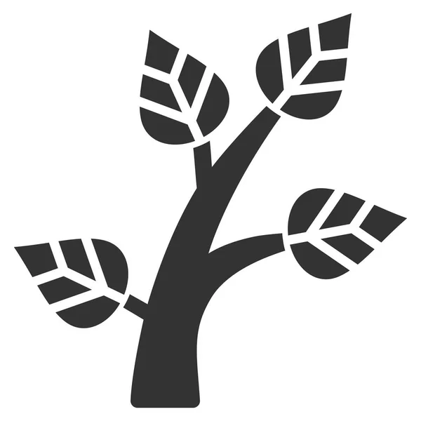 Árbol de planta Icono plano — Vector de stock