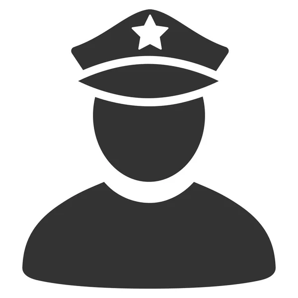 Policía icono plano — Vector de stock